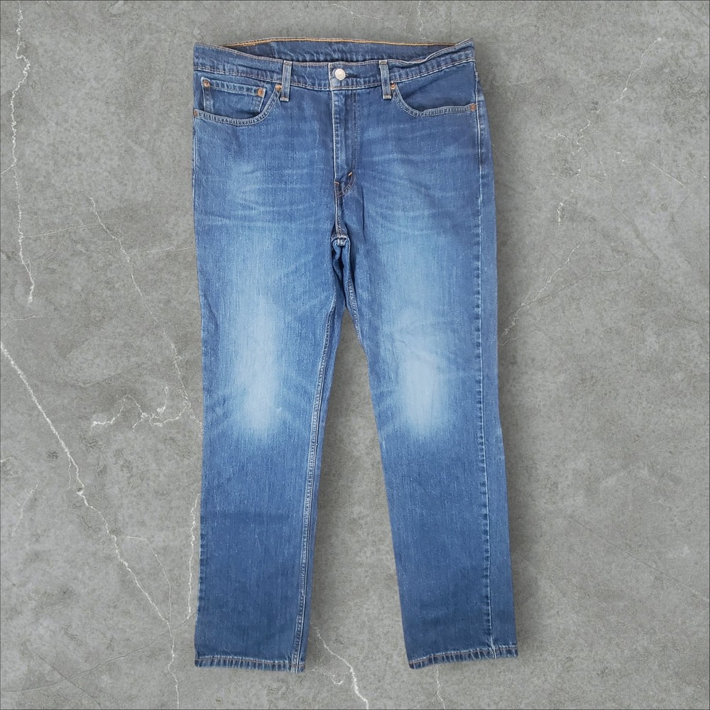 Levi's 511 Slim Fit Jeans Mens 36x32 Blue Medium Wash Stretch Denim Casual Work